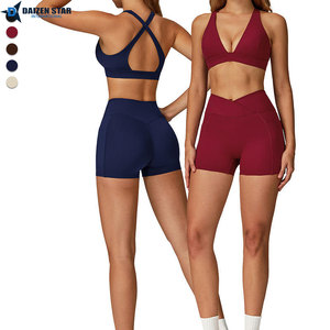 Women Yoga Set Seamless Gym Wear High Waist Leggings Sports Bra Fitness Workout Clothes Set - Product Image 5