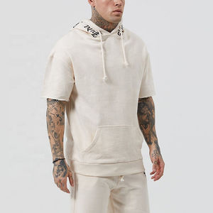 Conjunto de Sudadera con Capucha y Pantalones Cortos de Verano para Hombre, Ligero, Ecológico, 100% Algodón, Estilo Casual de Dos Piezas - Product Image 2