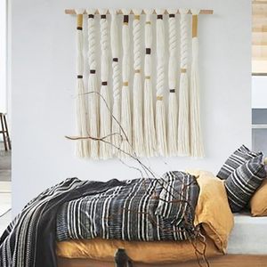 Tapisserie murale élégante en macramé bohème, textile en coton - Product Image 2