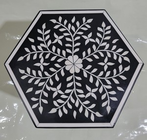 Belladec Bone Inlay <b>Bedside</b> Console Table <b>Stool</b>-Modern Design High Quality Handcrafted Home Decor <b>for</b> Get Well Use Delhi Origin - Product Image 3