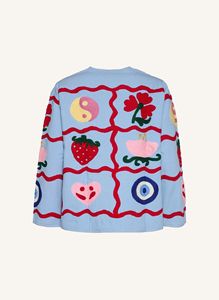 เสื้อแจ็คเก็ตปักลายซูซานี ลายดอกป๊อปปี้ หัวใจ สตรอว์เบอร์รี สัญลักษณ์หยินหยาง สะดุดตา โดดเด่น ไม่ซ้ำใคร สไตล์โบโฮ เสื้อโค้ทฤดูหนาว - Product Image 3