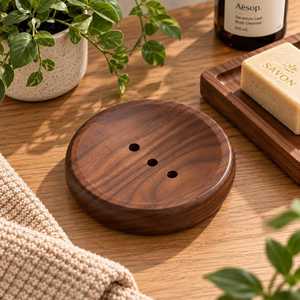Jabonera de Madera Natural para Baño, Hecha a Mano, Ecológica, con Base de Listones para Ducha y Lavabo - Product Image 6