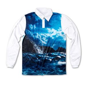 Chemise de pêche à manches longues avec impression personnalisée, logo, protection solaire UPF50+, séchage rapide, impression par sublimation, polo de pêche - Product Image 5