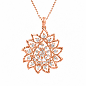 Ensemble de bijoux en argent sterling 925 plaqué or avec moissanite de luxe, collier et boucles d'oreilles, cadeau de mariage pour femme - Product Image 4