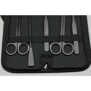 Juego de herramientas de 5 piezas para acuario, color negro, con pinzas de mango largo, tijeras y herramientas de recorte, en estuche de transporte. - Product Image 4