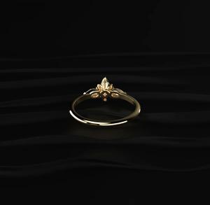 แหวนแต่งงาน แหวนหมั้น แหวนสัญญา แหวนประดับพลอยธรรมชาติสำหรับผู้หญิง แหวนเงินแท้ประดับเพทาย สำหรับงานปาร์ตี้หรือเป็นของขวัญ - Product Image 2