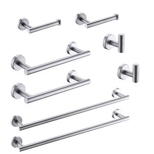 8-Piece <b>Brushed</b> Nickel Bathroom Accessory Set Stainless Steel <b>Bath</b> Towel Bar and Racks Premium Hardware for Your Bathroom - Product Image 4