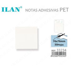 Ilan Foglietti Adesivi PET 76x76mm 50 Fogli Bianchi - Product Image 3