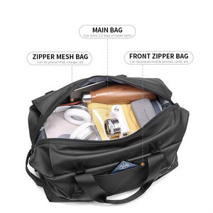 Black Tactical <b>Travel</b> Duffel Bag Heavy Duty Outdoor Weekender Multi Compartment <b>Holdall</b> Light Weight Expandable Nylon Zipper - Product Image 6