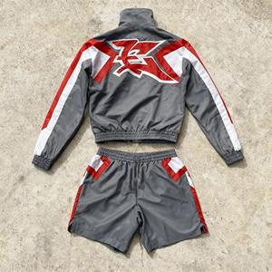 Ensemble coupe-vent court en gros personnalisé pour homme – Survêtement imperméable avec veste et short 2026 - Product Image 3