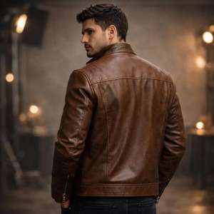 Chaqueta de Cuero Personalizada de Buena Calidad de Comfortex International para Hombre, Chaqueta de Cuero Original Personalizada para Motocicleta - Product Image 2