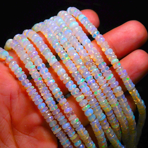 Cuentas facetadas de ópalo etíope AAA de 3-5 mm, hebras de 16 pulgadas, cuentas de ópalo etíope para la fabricación de joyería - Product Image 1