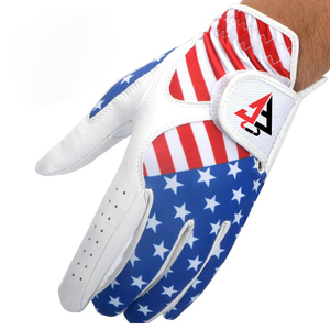 Guantes de Golf para Hombre con Correa de Muñeca Ajustable, Logotipo Personalizado, Palma de Cuero Genuino, Agarre Antideslizante, Fabricante OEM Deportivo - Product Image 1