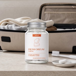 [FROM OREUM] Pasta de Dientes Sólida con Sabor a Mandarina de Jeju, 60 Tabletas, para Hoteles y Resorts, Artículos de Baño - Product Image 2
