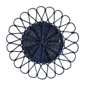Manteles individuales de ratán natural con forma de flor al por mayor, platos base de mimbre duraderos para decoración de bodas y mesas de comedor, Vietnam - Product Image 2