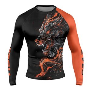 เสื้อแรชการ์ดแบบสั่งทำ OEM สำหรับทุกเพศ ป้องกันรังสียูวี UPF 50  แบบซับลิเมชั่น กระชับรูปร่าง ผลิตจากโพลีเอสเตอร์ สำหรับออกกำลังกาย ขายส่ง OEM - Product Image 6