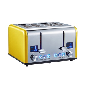 2024ใหม่เครื่องปิ้งขนมปังแบบช่องกว้าง4ชิ้นเครื่องใช้ไฟฟ้าในครัวสำหรับบ้านและคาเฟ่สำหรับครัวเรือนและโรงแรมเครื่องทำแซนวิช - Product Image 1