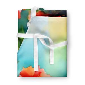 Ohio Scarlet claveles acuarela Unisex gran delantal Multicolor para cocinar jardinería-servidor de cocina para adultos mujeres hombres - Product Image 3