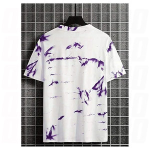 Camiseta con estampado gráfico Tie Dye para hombre, con estampado de letras, cuello redondo, manga corta, informal, ropa de calle de verano, moda, suave, transpirable, para uso diario - Product Image 2