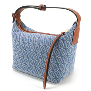 Custom Denim Women's Wallet <b>Handbag</b> With Embossed Logo Zipper Closure And Waterproof Design - Product Image 2