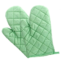 Ensemble de maniques de cuisine et de protège-plats imprimés verts, isolants thermiquement, en coton, couleur unie, écologiques, durables et compatibles lave-vaisselle