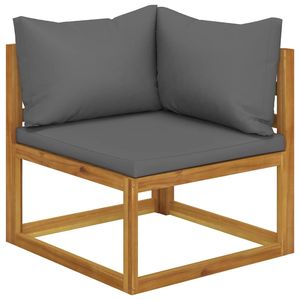 Set Lounge da Giardino in Legno di Acacia Grigio Scuro Personalizzabile, Design Modulare - Product Image 4