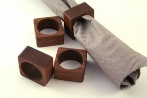 Juego de Anillos para Servilletas de Madera Hechos a Mano para Decoración de Eventos, Suministros de Catering y Presentación Elegante de Mesa - Product Image 4