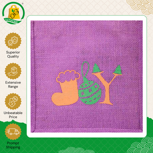 Sac fourre-tout en jute personnalisé, design accrocheur et nouveau style, écologique et tendance, avec motif de Noël pour le shopping - Product Image 3