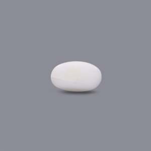 Natural White Coral Oval Cabochon 8.1 Carat Certified Loose Gemstone Color Change - Product Image 2