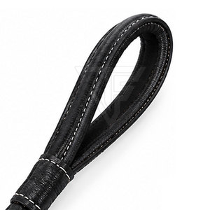 Ensemble collier et laisse pour chien en cuir avec motif uni, boucle en métal réglable et respirante avec anneau en D et boucle facile à saisir - Product Image 4