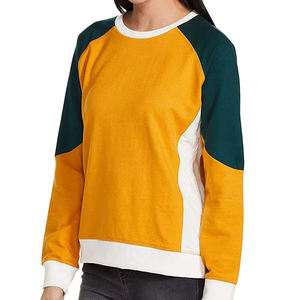 เสื้อสเวตเชิ้ตคอกลมแขนยาวสำหรับผู้หญิง สีมัสตาร์ด เหลือง เขียว ขาว ถักนิตติ้ง สวมใส่สบายๆ สำหรับฤดูใบไม้ร่วง - Product Image 1