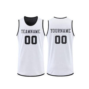 Maillot de basket réversible personnalisé pour enfants et hommes, design rétro par sublimation, avec nom d'équipe, vente en gros - Product Image 2