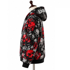 OEM Manufacturer Custom <b>Y2K</b> Trend Cotton Fleece <b>Streetwear</b> Zipper Regular Fit Gothic Vintage Rhinestone DTG Print Embroidered - Product Image 5