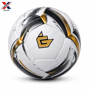 Ballon de football personnalisé avec logo, en PU/PVC, cousu à la machine, pour adultes unisexes, usage officiel entraînement et match, OEM - Product Image 5