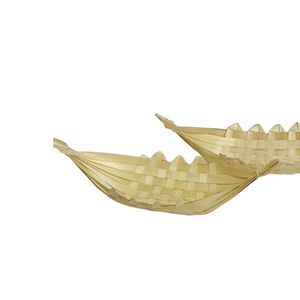 Barco de bambú hecho a mano en Vietnam para dulces, barco decorativo de bambú para comida, frutas, decoración de cocina, plato de barco hecho a mano en Vietnam - Product Image 4