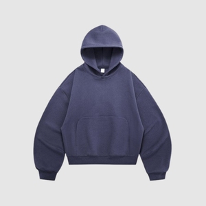 Heavyweight Oversized French Terry 100% Cotton Anti-Wrinkle Custom Pullover <b>Fleece</b> <b>Hoodie</b> Collection - Product Image 5