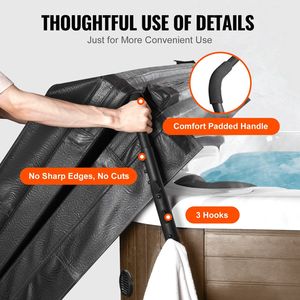 Adjustable Spa Cover Lift for <b>Hot</b> <b>Tubs</b> <b>Bath</b> Hardware Set with 31.5\"-41.3\" Height 57\"-92.5\" Width for Both Sides Installation - Product Image 2