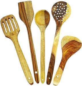 Juego de 3 Cucharas de Servir Modernas y Elegantes con Mango de Madera, Ideales para Sales de Baño, Dulces, Especias, Frutos Secos y Harina - Product Image 4