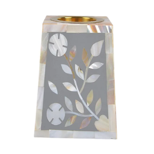 Quemador de incienso PearlCrest Luxe hecho a mano con incrustaciones de nácar y elegante patrón de mosaico de concha para un hogar de lujo. - Product Image 6