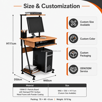 Étagère compacte surélevée pour moniteur, plateau coulissant pour clavier, cadre métallique, fournisseur OEM ODM, bureau d'ordinateur, poste de travail, bureau de travail