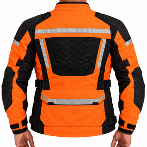 Blouson de moto haute visibilité réfléchissant, vêtements de moto, fournisseur OEM, vente en gros, logo personnalisé disponible, vêtements pour motards - Product Image 2