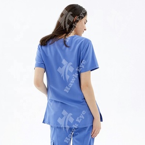 Conjuntos de uniformes médicos de enfermería para hospital de tela tejida para mujer - Product Image 4