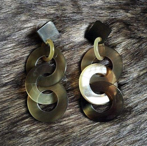 Pendientes de Cuerno Natural, Ecológicos, Hechos a Mano, Modernos, para Diseñadores y Tiendas de Joyería, Artesanía Natural de la India - Product Image 2