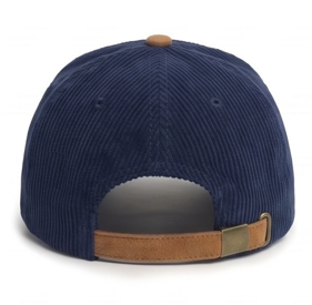 Gorra de Béisbol Unisex de Pana Azul Marino con Visera de Gamuza Marrón, Estilo Casual para Adultos, Apta para las Cuatro Estaciones - Product Image 2