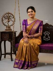 Sari en soie noir dessiné à la main pour femme, traditionnel indien pakistanais, longueur ras du sol, ethnique, coupe classique, toutes saisons - Product Image 2