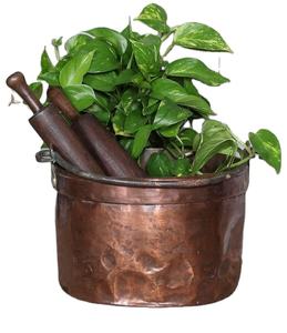 Pot de fleurs en métal, cuivre antique, décoration d'intérieur, utilisation pour le jardin, nouveau design - Product Image 1