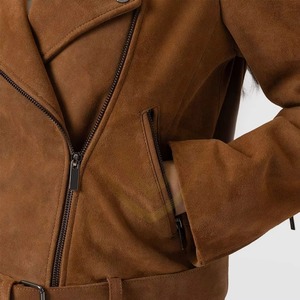 Women's <b>Suede</b> Leather <b>Jacket</b> Breathable Eco-Friendly Zipper New Trending Outerwear <b>suede</b> leather <b>Jacket</b>. - Product Image 2