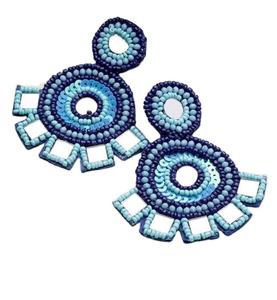 Pendientes de Tela Rosa, Pendientes Personalizados con Cuentas Múltiples, Joyería Festiva para Mujer al Mejor Precio, Pendientes con Cuentas - Product Image 1