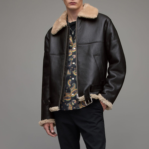 Nouvelle arrivée, veste bomber unisexe de haute qualité, imperméable, grande taille, avec doublure en fausse fourrure, fermeture éclair, veste de moto d'hiver - Product Image 1