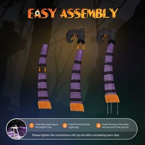 Gambe di Strega 2D da 1,2 m per Decorazioni Halloween da Esterno, Decorazione Premium per un'Atmosfera Spettrale - Product Image 2